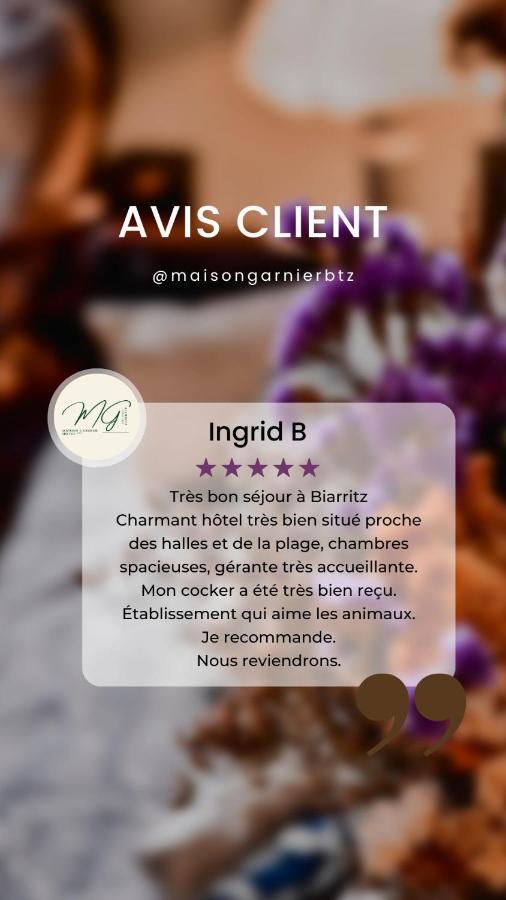 Maison Garnier Hotel De Charme Biarritz Eksteriør billede